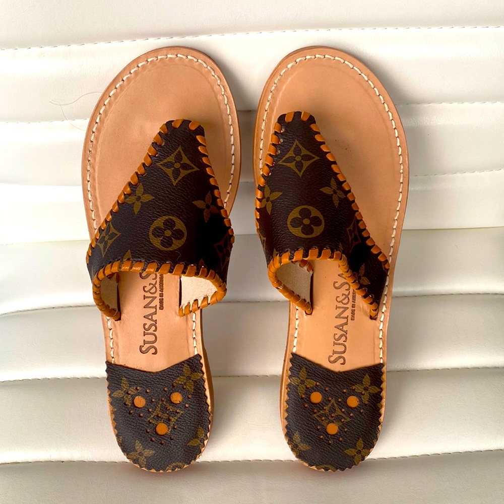 Reclaimed LV sandals size 8 only worn a couple times. Like new condition